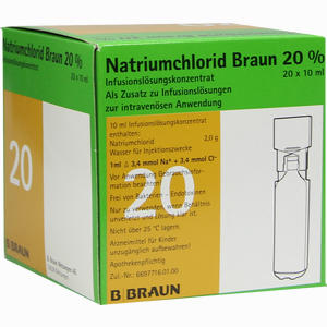 Natriumchlorid 20% Mpc Elektrolytkonzentrat Lösung 20 x 10 ml - ab 6,89 €