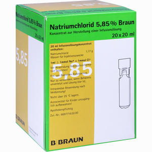 Natriumchlorid 5.85% Mpc 20ml Infusionslösungskonzentrat 20 x 20 ml - ab 13,40 &euro;