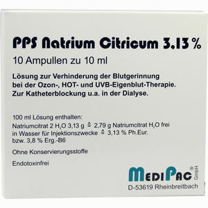 Natriumcitrat 3.13% Ampullen  10 x 10 ml - ab 12,62 €