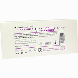 Natriumcitrat- Lösung 3.13% Ampullen  10 ml - ab 6,68 &euro;