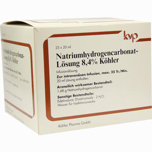 Natriumhydrogencarbonat- Lösung 8.4% Köhler Infusionslösung 25 x 20 ml - ab 24,88 &euro;