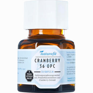 Naturafit Cranberry 36 Opc Kapseln 30 Stück - ab 15,16 €