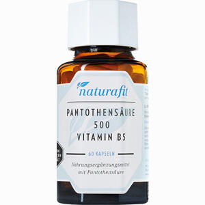 Naturafit Pantothensäure 500 Vitamin B5 Kapseln 60 Stück - ab 14,17 €