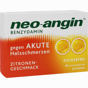 Neo- Angin Benzydamin Akute Halsschmerzen Zitrone Lutschtabletten  40 Stück - ab 11,05 €