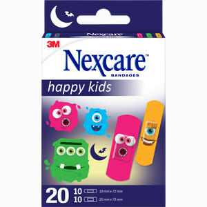 Nexcare Happy Kids Monster Pflaster 20 Stück - ab 3,24 €