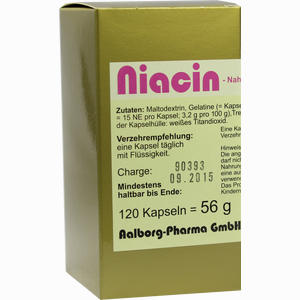 Niacin Kapseln 120 Stück - ab 13,50 €