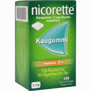 Nicorette 2mg Freshfruit Kaugummi Pharma Gerke Arzneimittelvertriebs GmbH 105 Stück - ab 16,02 &euro;
