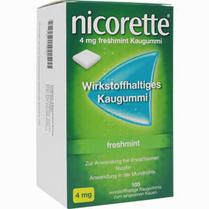 Nicorette 4 Mg Freshmint Kaugummi axicorp Pharma GmbH 105 Stück - ab 22,09 €