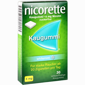 Nicorette Kaugummi 4mg Whitemint  30 Stück Nicorette Kaugummi 4mg Whitemint  30 Stück