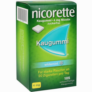 Nicorette Kaugummi 4mg Whitemint  Kenvue Germany GmbH (OTC) 105 Stück - ab 17,37 &euro;