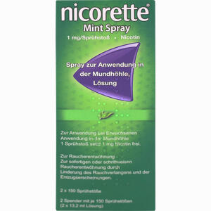Nicorette Mint Spray 1 Mg/Sprühstoß axicorp Pharma GmbH 2 Stück - ab 45,70 €