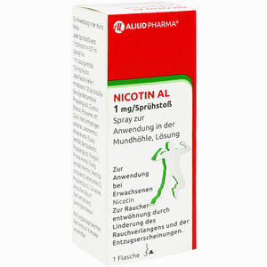 Nicotin Al 1mg/sprühstoß Spray zur Anwendung in der Mundhöhle  1 Stück Nicotin Al 1mg/sprühstoß Spray zur Anwendung in der Mundhöhle  1 Stück