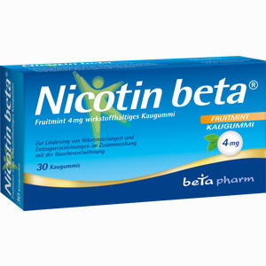 Nicotin Beta Fruitmint 4mg Wirkstoffhaltiger Kaugummi  30 Stück