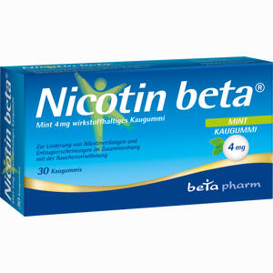 Nicotin Beta Mint 4mg Wirkstoffhaltiger Kaugummi  30 Stück