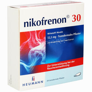 Nikofrenon 30 Heumann 52,5mg Pflaster Transdermal 28 Stück - ab 0,00 €