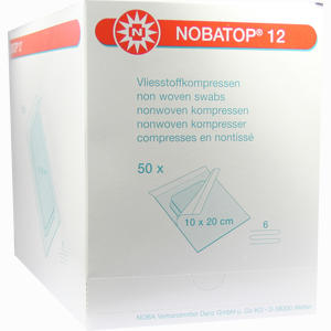 Nobatop 12 10x20cm Sterile Vliesstoffkompressen  50 Stück - ab 9,13 €