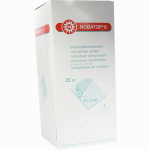 Nobatop 8 5x5cm Sterile Vliesstoffkompressen  25 Stück - ab 3,65 &euro;