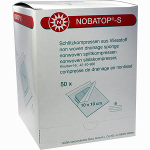 Nobatop S 10x10cm Sterile Schlitzkompressen  50 Stück - ab 7,39 €