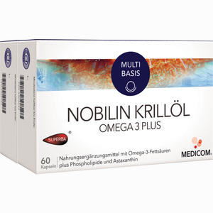 Nobilin Krillöl Omega 3 Plus Kapseln 2 x 60 Stück - ab 31,11 €