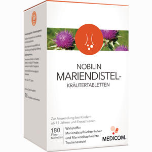 Nobilin Mariendistel- Kräutertabletten Filmtabletten 180 Stück - ab 0,00 &euro;