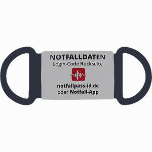 Notfall- Id Notfall Tag Silikon Schwarz 1 Stück