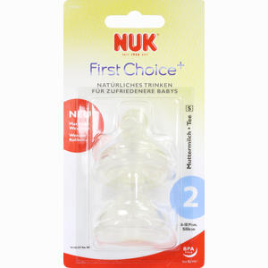 Nuk First Choice+ Trinksauger Aus Silikon Gr. 2 S 6- 18 Monate 2 Stück - ab 0,00 &euro;