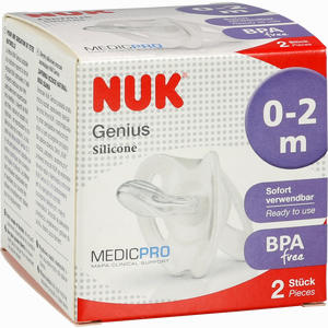 Nuk Genius Schnuller Silikon Steril 0- 2 Monate 2 Stück - ab 0,00 &euro;