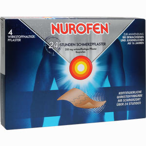 Nurofen 24- Stunden Schmerzpflaster 200mg Wirkstoffhaltiges Pflaster  4 Stück