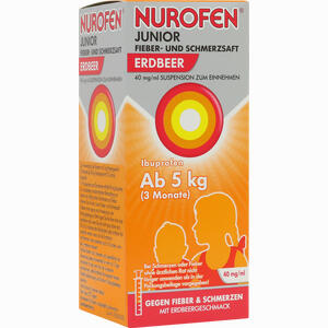Nurofen Junior Fieber- und Schmerzsaft Erdbeer 40 Mg/Ml 150 ml - ab 5,49 €