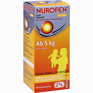 Abbildung von Nurofen Junior Fiebersaft Orange 2% Suspension 150 ml