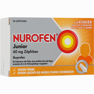 Nurofen Junior Zäpfchen 60mg  10 Stück - ab 3,47 €