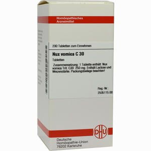 Nux Vomica C30 Tabletten 200 Stück - ab 0,00 €