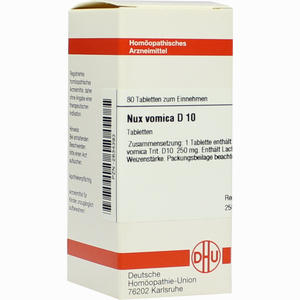 Nux Vomica D10 Tabletten 80 Stück - ab 0,00 &euro;