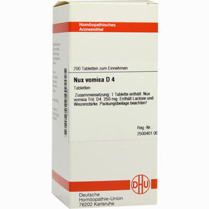 Nux Vomica D4 Tabletten 200 Stück - ab 0,00 &euro;