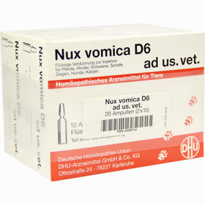 Nux Vomica D6 Ad Us.vet. Ampullen 2 x 10 x 5 ml - ab 0,00 €