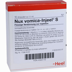 Nux Vomica- Injeel S Ampullen  10 Stück - ab 17,67 €
