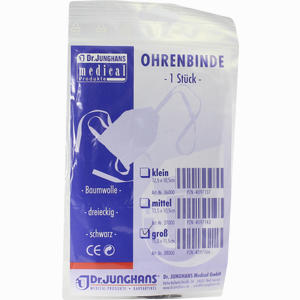 Ohrenbinde Dreieckig Schwarz Groß 15x11.5cm  1 Stück - ab 1,12 €