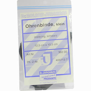 Ohrenbinde Dreieckig Schwarz Klein 12,5x10.5cm  1 Stück - ab 1,00 €