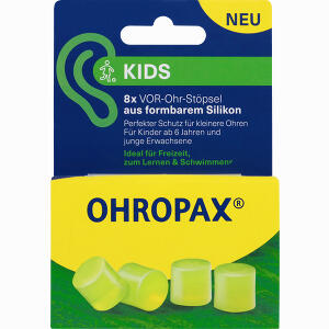 Ohropax Kids Silikon Vor- Ohr Stöpsel 8 Stück - ab 3,53 &euro;