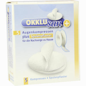 Okklusan Plus Spulenpflaster Unsteril Kompressen 5 Stück - ab 0,00 &euro;