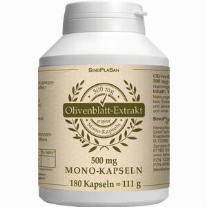 Olivenblattextrakt 500mg Mono- Kapseln  180 Stück - ab 36,43 €