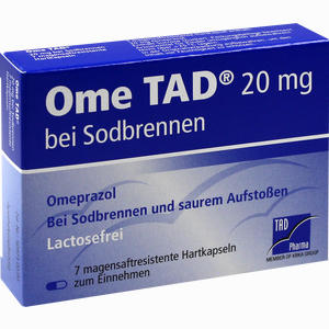 Ome Tad 20mg bei Sodbrennen Hartkapseln  7 Stück - ab 0,00 €