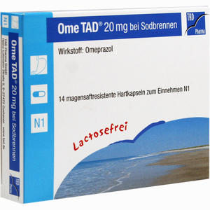 Ome Tad 20mg bei Sodbrennen Hartkapseln  14 Stück - ab 0,00 €