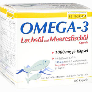 Omega- 3 Lachsöl und Meeresfischöl Kapseln  100 Stück - ab 10,89 €