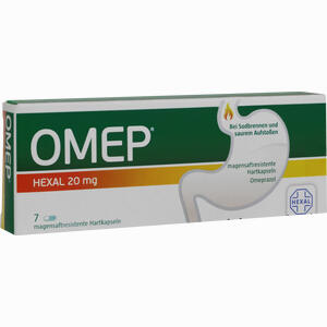 Abbildung von Omep Hexal 20mg Magensaftresistente Hartkapseln  7 Stück