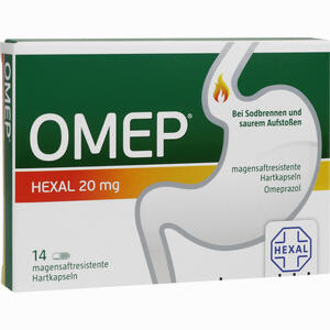 Abbildung von Omep Hexal 20mg Magensaftresistente Hartkapseln  14 Stück Abbildung von Omep Hexal 20mg Magensaftresistente Hartkapseln  14 Stück