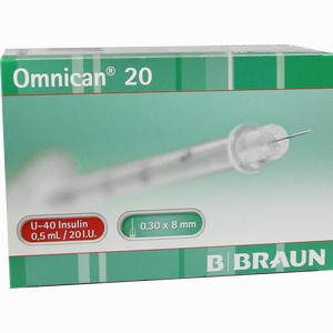 Omnican 20 0. 5ml 0. 30x8mm Insulinspritze 100 Stück - ab 0,00 €