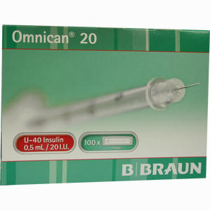 Omnican 20 0.5ml Insulin U- 40 0.30x8mm Einzelverpackt Spritzen 100 x 1 Stück - ab 18,56 €