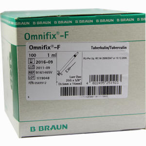 Omnifix F Duo 25gx5/8 Latexfrei Spritzen 100 x 1 ml - ab 27,60 €