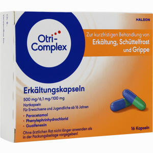 Otricomplex Erkältungskapseln 500mg/6. 1mg/100mg 2 x 8 Stück - ab 7,27 €